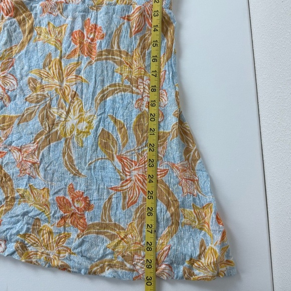 Roxy Women’s Floral Sundress Blue Yellow Orange Adjustable Straps Size L - Picture 5 of 8